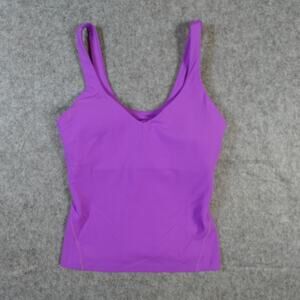 Lululemon Tank Top Womens 4 Align Waist Length Run Gym Workout Magenta Pink